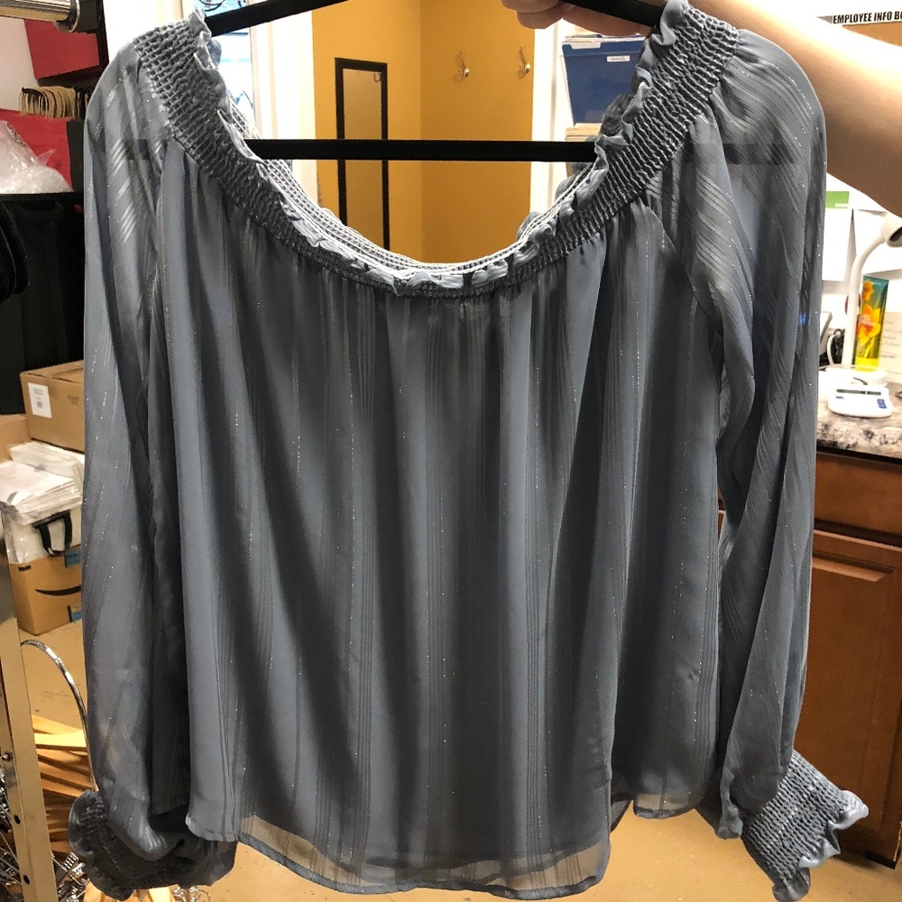 Lush- Grey Blouse